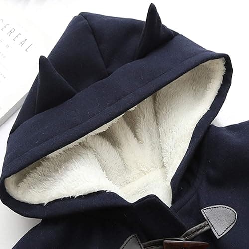 Womens Winter Coats Japanese Cute Thick Warm Hooded Jacket thumbnail 2
