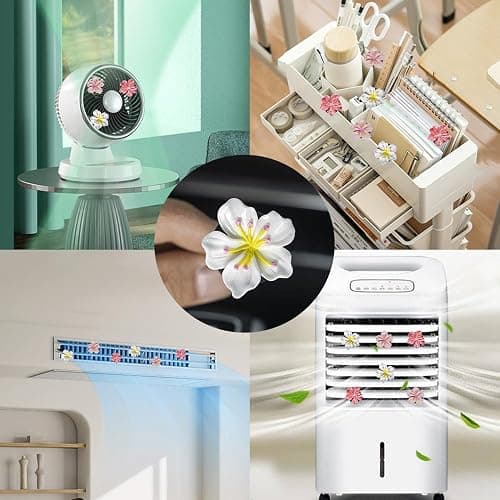 Cute Car Air Fresheners Vent Clips 6 PCS, Flower Air Vent Clips Pink Car Accessories Interior Aesthetic Women Automobile Air Conditioning Vents Decorations thumbnail 3