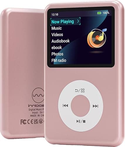 Mp3 Player with Bluetooth Y1 Portable Music Digital Players Supports Playlist Audiobook Video Nice Gadget for Kids Pink - Image 1