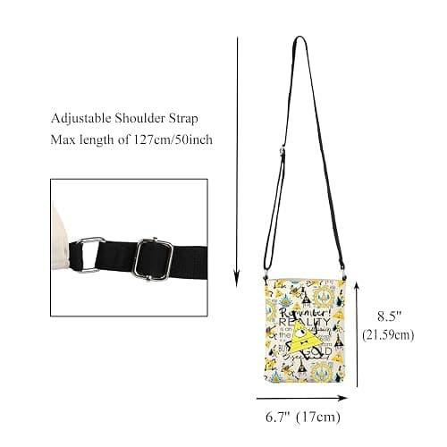 CMNIM Bill Cartoon Crossbody Bag Cartoon Inspired Gifts for Bill C Fans Cartoon Character Crossbody Purse thumbnail 3