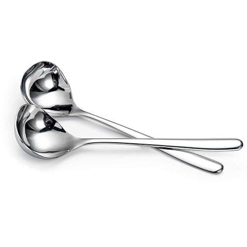 IMEEA 8-Inch Small Ladles for Serving Sauce SUS304 Stainless Steel Gravy Ladle Soup Spoon, Set of 4 thumbnail 8
