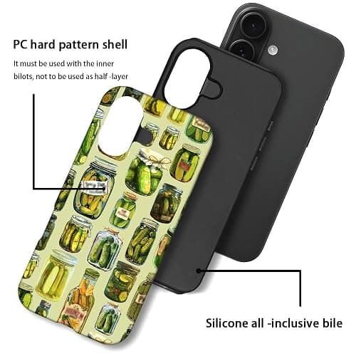 DAIZAG Case Compatible with iPhone 17,Durable Shock Protection Cover for Girl Women,Cute Pickle Lovers thumbnail 3