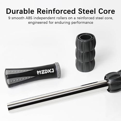 MZDXJ Muscle Roller Massage Roller Stick- Deep Tissue Fascia Blaster for Myofascial Pain Relief, Lymphatic Drainage & Body Sculpting, Handheld Physical Therapy & Recovery Tool (Gray Black-) thumbnail 4
