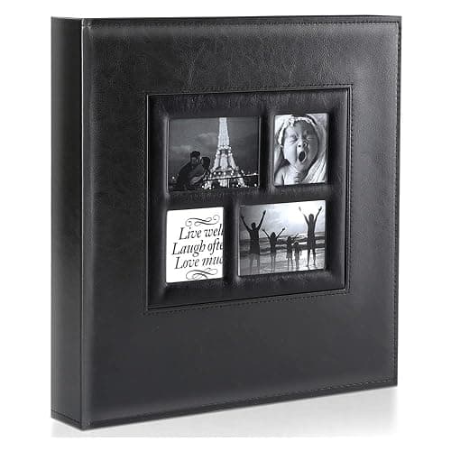 Ywlake Photo Album 4x6 500 Pockets Photo, Extra Large Capacity Family Wedding Picture Albums Holds 500 Horizontal and Vertical Photos Black - Image 1