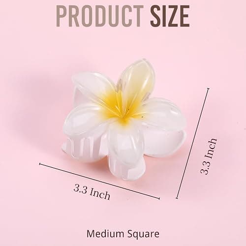 Hawaiian Flower Hair Clips – 6 Pack Colorful Claw Clips for Women & Girls, Large Aesthetic Hair Accessories for Thick or Thin Hair, Summer Beach Vacation Gift thumbnail 2