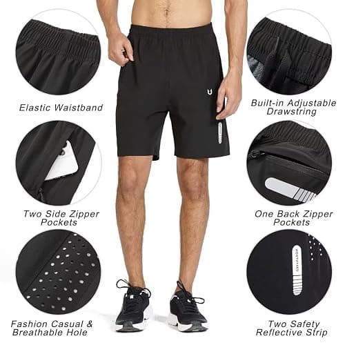 NORTHYARD Men's Athletic Running Shorts Quick Dry Workout Shorts 7"/ 5"/ 9" Lightweight Sports Gym Basketball Tennis Hiking thumbnail 3