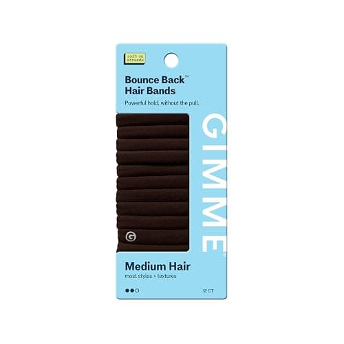 Gimme Beauty Hair Ties - Dark Brown, 12 Pack - Image 1