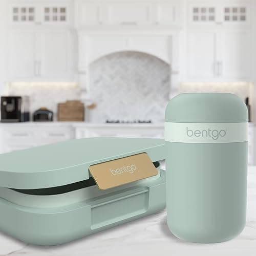 Bentgo Snack Cup, Leak-Proof Snack Container with Toppings Compartment | Dual-Sealing Lid, Airtight, Microwave-Safe Base, Freezer & Top-Rack Dishwasher-Safe (Mint Green) thumbnail 2