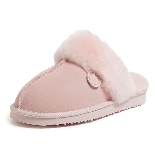 Fireside by Dearfoams Women's Fireside Sydney Shearling Fur Indoor/Outdoor Scuff Slipper With Wide Widths - Image 1