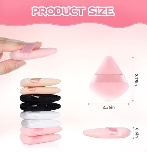 8 Pieces Triangle Powder Puff Face Soft Triangle Makeup Puff Velour Cosmetic Foundation Blender Sponge Beauty Makeup Tools thumbnail 5
