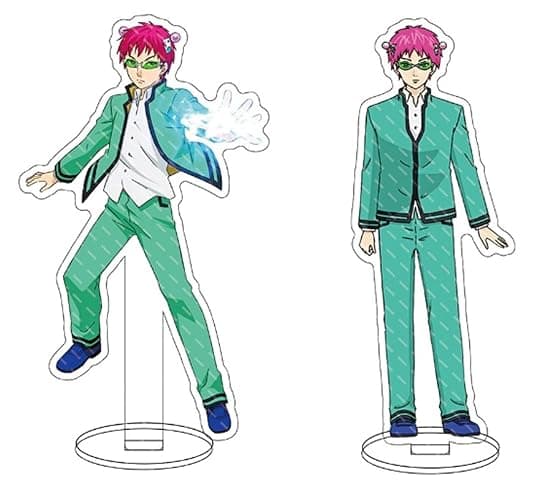 ISaikoy Set of 2 Anime The Disastrous Life of Saiki K Acrylic Stand Figure Desktop Ornament Character Stand - Image 1
