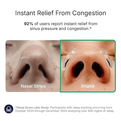 Intake Breathing — Magnetic Nasal Strips Starter Kit | Reusable Band + Tabs | Nasal Strips for Sleep, Snoring, Breathing & Sports | Stronger Lift Than Traditional Nose Strips | 4 Sizes, 15 Tabs, Clear thumbnail 4