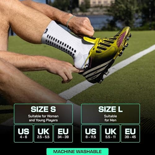 Lux Dual Grip Socks - Soccer Grip Socks for Men and Women. GripArray Performance & Comfort thumbnail 5