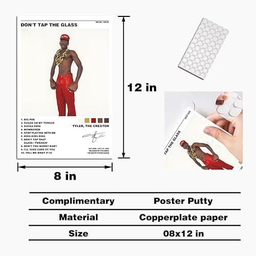 Aceolave Tyler Poster 9pcs Includes Poster Putty the Creator Rapper Music Album Cover 8x12in Unframed thumbnail 2