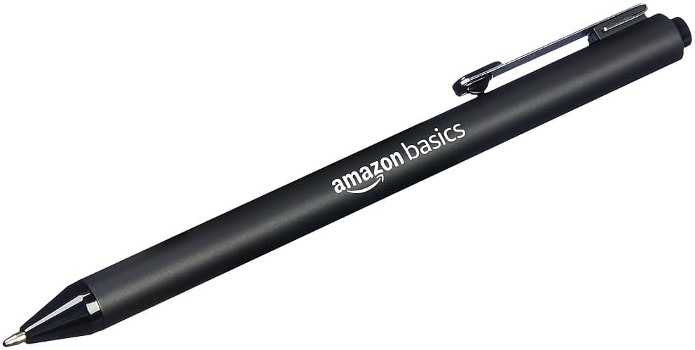 Amazon Basics Black Ballpoint Pens for Smooth Writing, Retractable, 12-Pack thumbnail 3