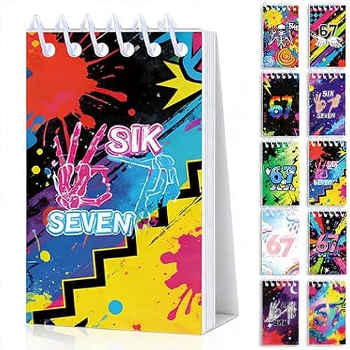 67 Meme Themed Birthday Banner, Colorful Number Decorations (Note Books) thumbnail 7