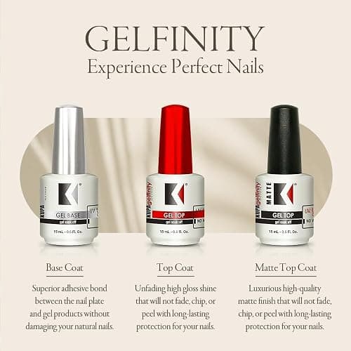 KUPA GelFinity - Soak Off Gel - Top Coat Glossy Finish (No-Wipe) 0.5 Fl Oz thumbnail 6