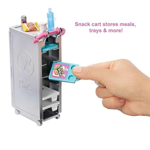 Barbie Toy Airplane Playset, Dreamplane with 15+ Doll-Sized Accessories Including Puppy, Snack Cart, Reclining Seats & More (Amazon Exclusive) - DreamPlane thumbnail 4