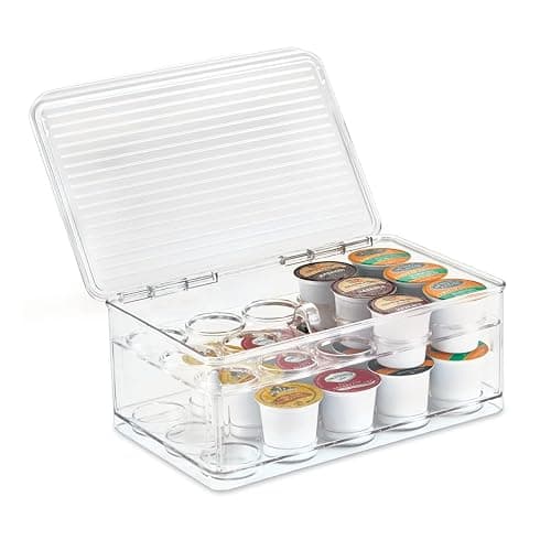 iDesign Stackable Coffee Pod Holder for K-Cup Pods, Clear | 29 K-Cup Capacity - Image 1
