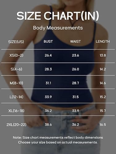 PINKMSTYLE Women's Basic Double Lined Scoop Neck Tank Tops Adjustable Cami Tank Summer Sleeveless Tops thumbnail 4