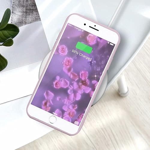 Wirvyuer for iPhone SE Case 2022/2020, iPhone 8 iPhone 7 Case for Women Girls Silky Soft Protective Shockproof Silicone Phone Case with Cute Heart Design, Purple thumbnail 5