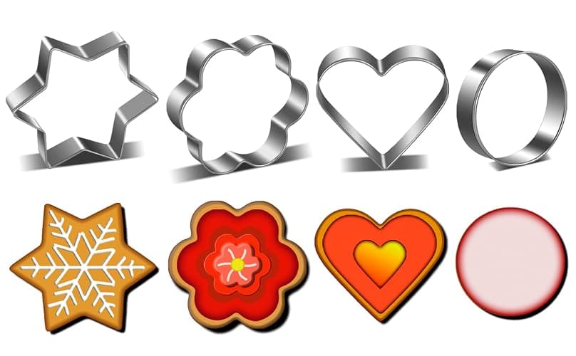 Metal Cookie Cutters Set - Star Cookie Cutter Stainless Steel Round Biscuit Cutter Heart Small Star Cookie Cutters Mini Flower Molds Cutter for Baking (20 Round Heart Flower Star Cookie Cutters) thumbnail 3
