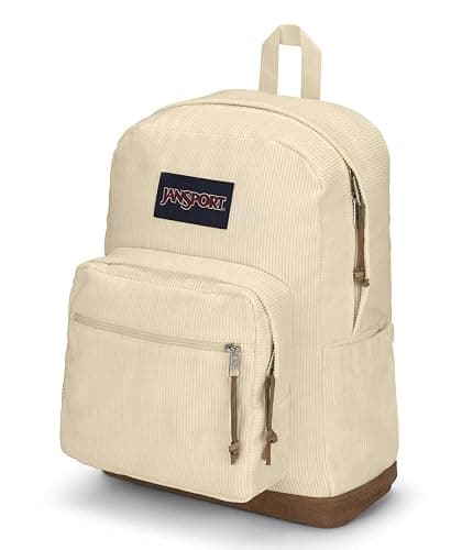 JanSport Right Pack Expressions Backpack - Travel, Work, or Laptop Bag - Coconut Corduroy thumbnail 4