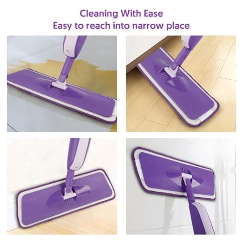 Scopa Lavapavimenti a Spruzzo, MEXERRIS Spray Mop Lavapavimenti Microfibra Mocio Pavimenti Professionale con 2 Flaconi Ricaricabili per Casa, Cucina, Legno Duro, Laminato, Legno, Ceramica thumbnail 4