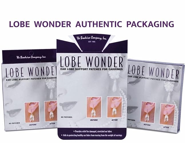 Lobe Wonder - The ORIGINAL Ear Lobe Support Patch for Pierced Ears - Eliminates the Look of Torn or Stretched Piercings - Protects Healthy Ear Lobes from Tearing - 120 Patches - Clear & Latex-Free thumbnail 6