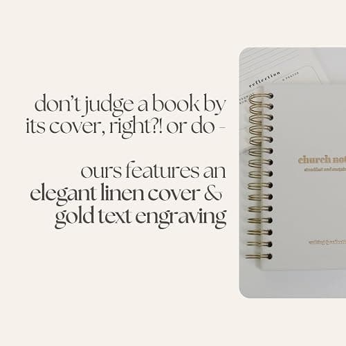 Steadfast and Sustained Church Notes Journal - Sermon & Podcast Christian Notebook - Guided Journal to Write Key Points, Bible Verses, Notes, and Application - Men and Women Gift Idea thumbnail 2
