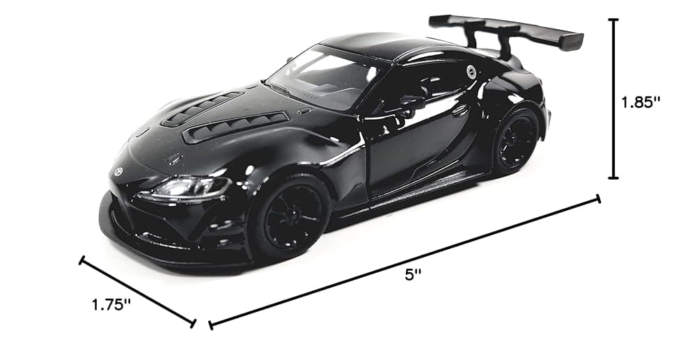 KiNSMART Toyota GR Supra Concept Racing Edition 1/36 Scale Diecast Race Car (Black) thumbnail 2