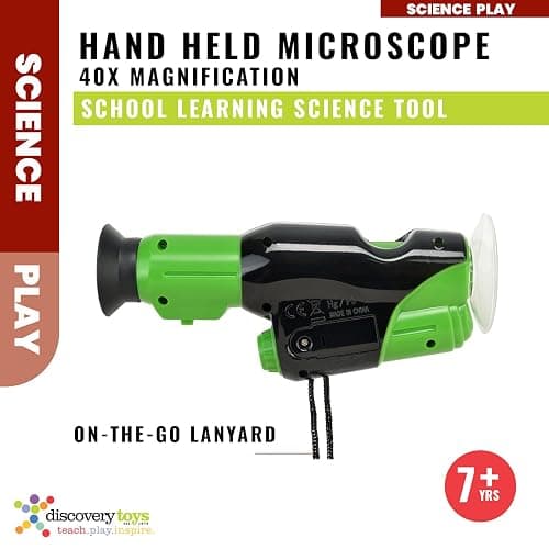 Discovery Toys Handheld Microscope for Kids | 40x Magnification LED – STEM Science Kit | Pocket Microscope Toy | Educational Toy Explorer Gift | Portable Mini Scope for Ages 8+ | Explore IT! thumbnail 2