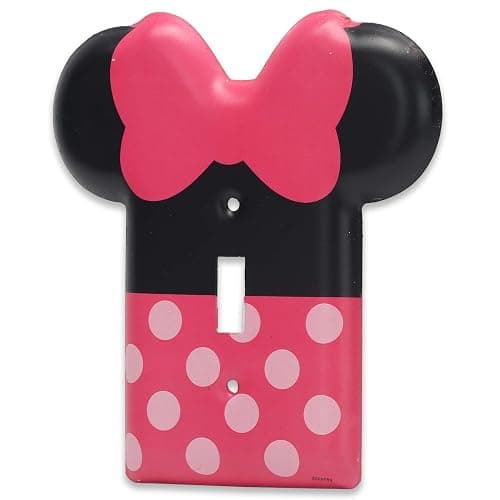Disney Minnie Mouse Metal Light Switch Plate - Minnie Mouse Switch Plate Decoration for Kids' Bedroom, Play Room or Movie Room thumbnail 3