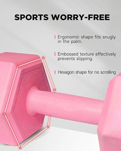 pink 10 lb dumbbells  thumbnail 2