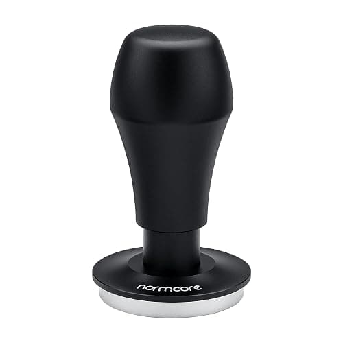 Normcore 51mm Coffee Tamper V4.1 with Click Sound Feedback, Spring Loaded Tamper Fit Delonghi Portafilter, 304 Stainless Steel Flat Base, Anodized Aluminum Handle with Silicone Stand, Black thumbnail 5