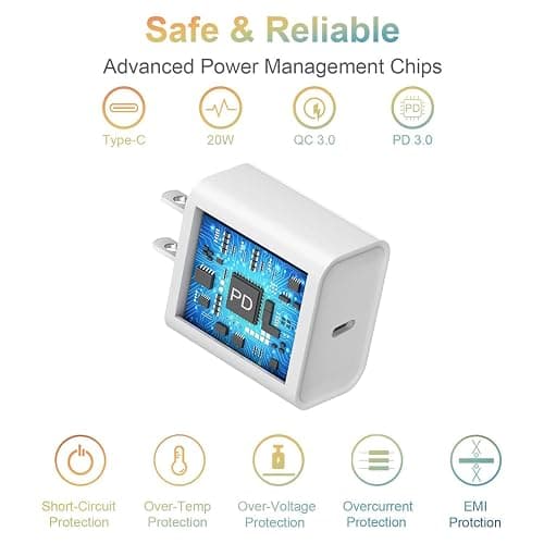 Airpods Pro 2nd/3rd Gen Charger, 20W USB-C Airpods 4/5 Charging Cord, USB C to usb c Woven Cable for AirPod Pro 3 (2025), Max 2 Wireless Earbuds, iPhone 18/17/17E/16/16E/15 Charging Cord Power Adapter thumbnail 4