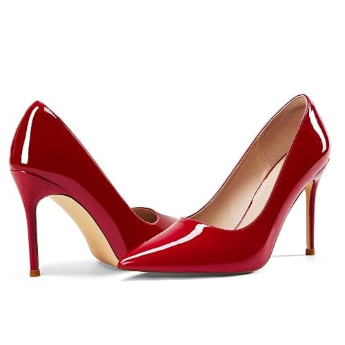 Elisabet Tang Women's High Heels Pumps Closed Pointed Toe Stiletto 4inch Heels Classic Office Special Dressy Wedding Pump Shoes thumbnail 2
