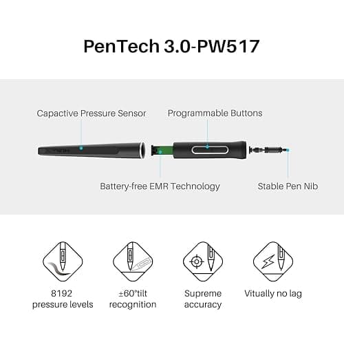 HUION Kamvas 22 Plus Graphics Drawing Tablet with Screen and Single Monitor Arm thumbnail 4
