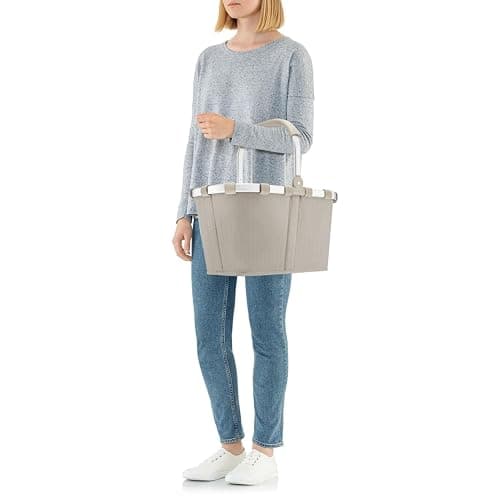reisenthel carrybag herringbone sand – Stabiler Einkaufskorb mit viel Stauraum und praktischer Innentasche – Elegantes und wasserabweisendes Design thumbnail 6
