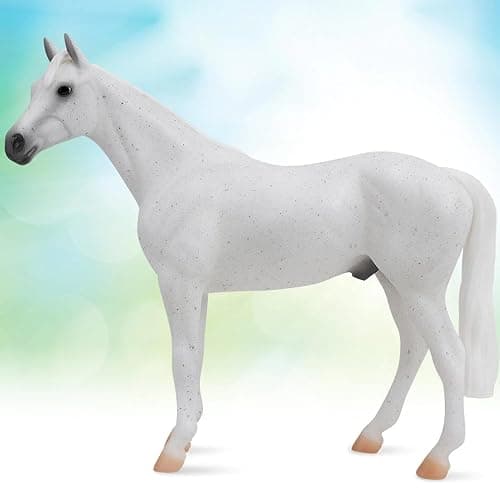 Breyer Horses Freedom Series Fleabitten Grey Thoroughbred | Horse Toy | 9.75" x 7" | 1:12 Scale | Model #1054 thumbnail 4