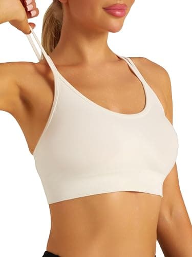 RUNNING GIRL Sports Bras for Women Pack Criss Cross Back Sexy Strappy Sports Bra Seamless Padded Yoga Bra with Removable Cups thumbnail 5