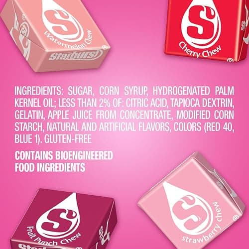 STARBURST FaveREDS Fruit Chews Candy, Chewy Candy, 15.6 oz Sharing Size Bag thumbnail 3