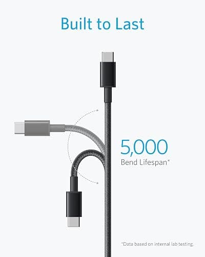 Anker USB C to USB C Cable, 60W Fast Charging Cable (2-Pack, 6 ft, Black) | For iPhone 17 Series, iPad mini 6, and More thumbnail 3