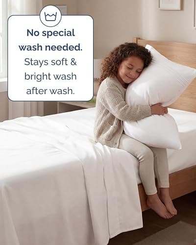 Twin Size 3 Piece Sheet Set - Breathable & Cooling Sheets - Antique White | Hotel Luxury Bed Sheets for Women & Men, Deep Pockets, Easy-Fit, Extra Soft and Wrinkle Free Sheets, Oeko-Tex Bed Sheet Set thumbnail 7