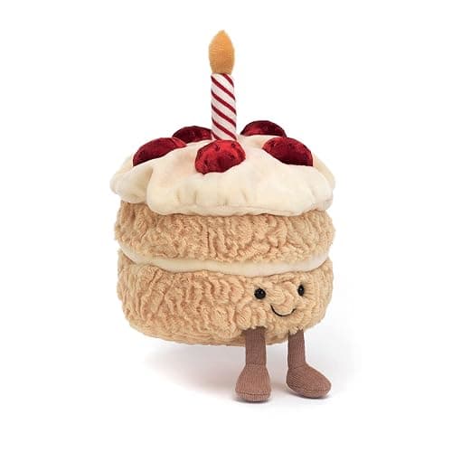 Jellycat Amuseables Birthday Cake Stuffed Toy, 6 inches | Dessert Plush | Birthday Gift thumbnail 6