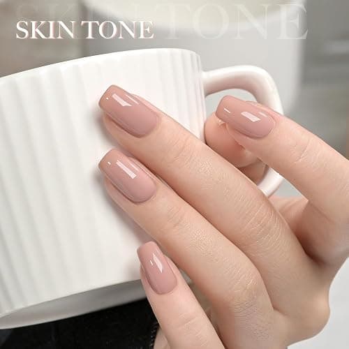 GAOY Nude Pink Gel Nail Polish Set, 6 Neutral Colors Beige Skin Tone Soak Off UV Light Cure Gel Polish Kit for Salon and Nail Art DIY at Home thumbnail 4
