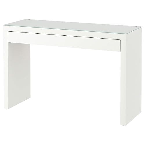 IKEA-Malm-Schminktisch weiß weiß mit Glasplatte 120 x 41 x 78 cm - Image 1