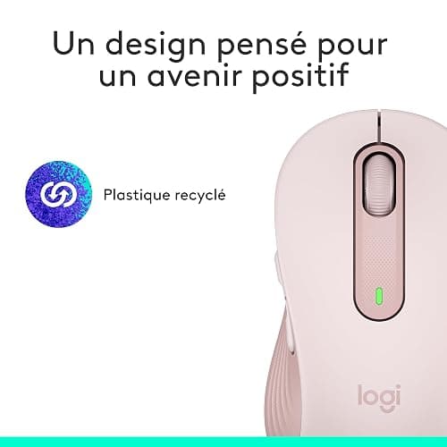 Logitech Signature M650 Souris sans fil - Pour Mains de Petites & Moyennes Tailles, Pile 2 ans, Clics Silencieux, Boutons de Côtés Programmables, Bluetooth, PC/Mac/Multi-Device/Chromebook - Rose thumbnail 11
