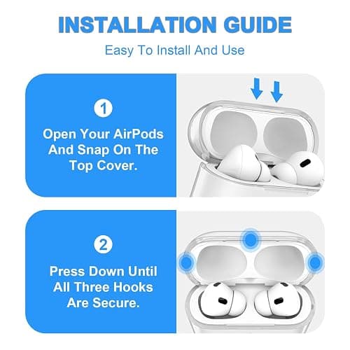 for AirPods 4th Generation Case Cover 2025, Military-Grade Shockproof, Soft TPU Highly Transparent Anti-Yellowing for AirPods 4 Case with Cleaning Kit & Carabiner, Clear White thumbnail 3