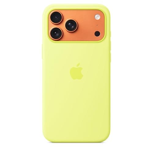 Apple iPhone 17 Pro Max Silicone Case with MagSafe and Camera Control: Lightweight Phone Case, Wireless Charging Compatible, Smooth Matte Finish; Neon Yellow thumbnail 2